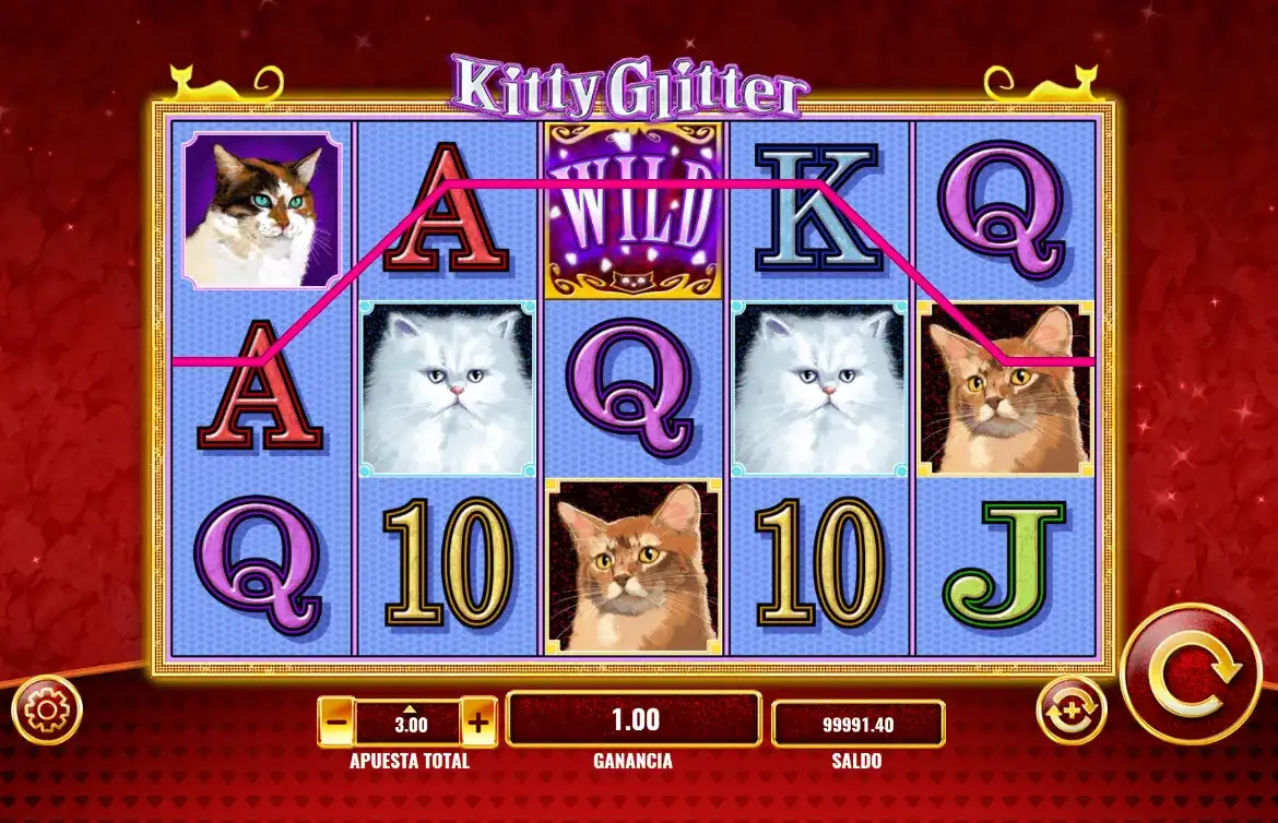 Combinaciones ganadoras en Kitty Glitter kitty glitter combinaciones