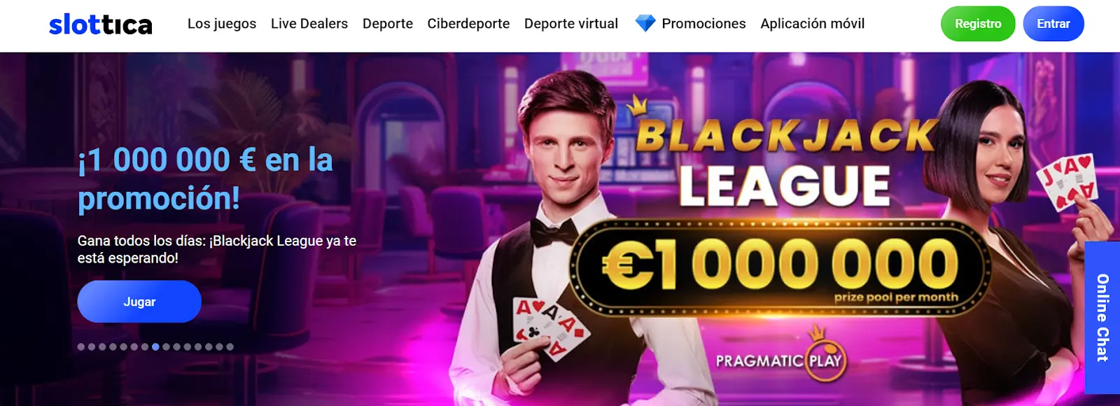 Crea tu cuenta en Slottica Slottica casino